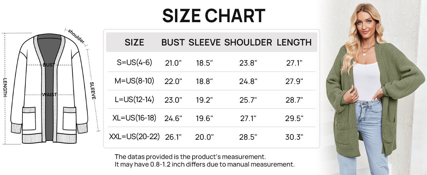 womens chunky cardigan