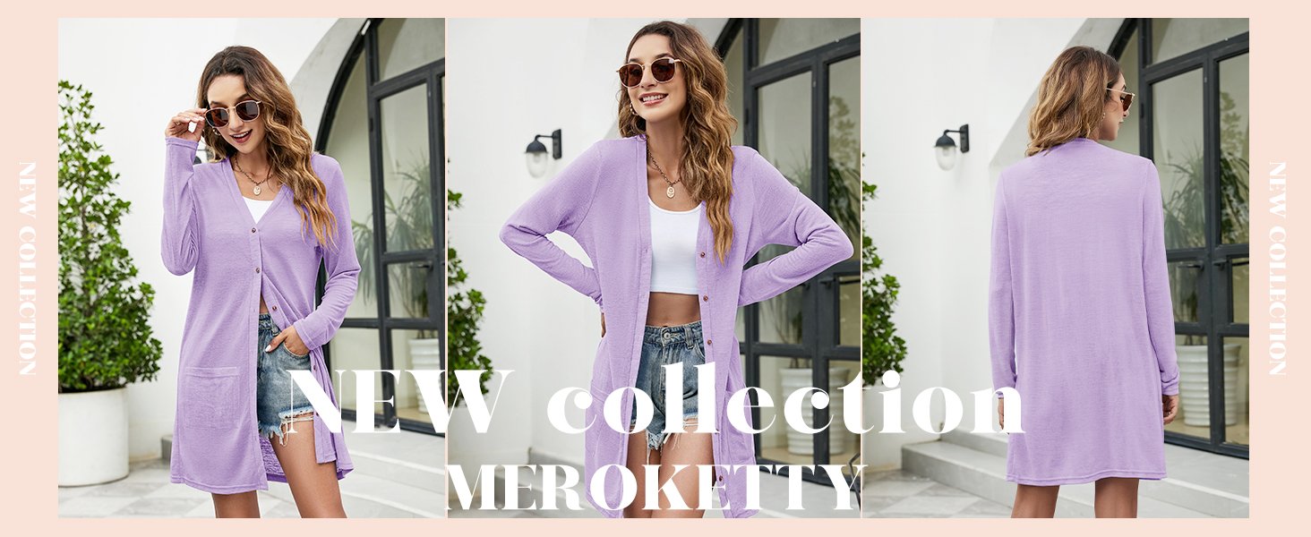 Open Front Lightweight Cardigan 