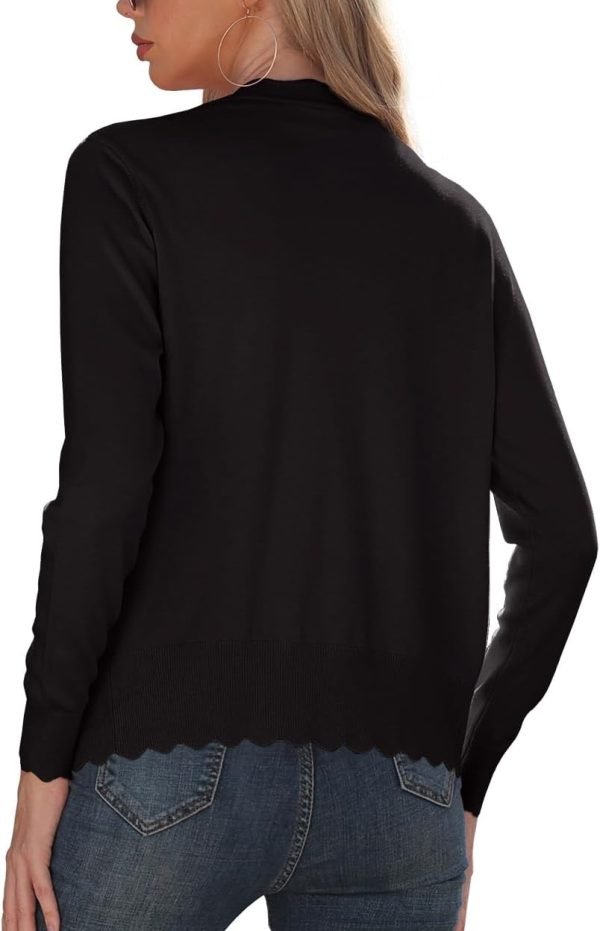 Women's Long Saonta V-Neck Button Down Cardigan Knit Shrugs Sweater