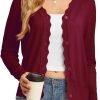 Women's Long Saonta V-Neck Button Down Cardigan Knit Shrugs Sweater
