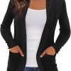 Women's Cardigans with Pockets Casual Lightweight Open Front Cardigan Sweaters for Women (S-2XL)