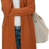 Women's Open Front Cardigan Shirt with Pockets Long Saonta Lightweight Coat