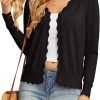Women's Long Saonta V-Neck Button Down Cardigan Knit Shrugs Sweater