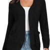 Women's Lightweight Cardigan with Pockets Long Saonta Open Front Cardigan for Women