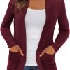 Women's Cardigans with Pockets Casual Lightweight Open Front Cardigan Sweaters for Women (S-2XL)