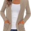 Women's Cardigans with Pockets Casual Lightweight Open Front Cardigan Sweaters for Women (S-2XL)