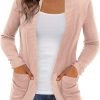 Women's Cardigans with Pockets Casual Lightweight Open Front Cardigan Sweaters for Women (S-2XL)