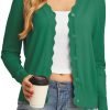 Women's Long Saonta V-Neck Button Down Cardigan Knit Shrugs Sweater