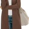 Women's Open Front Cardigan Shirt with Pockets Long Saonta Lightweight Coat
