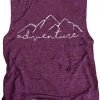 Women Mountain Adventure Workout Tanks Hiking Camping Graphic Athletic Saonta Funny Tee Tops