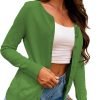 61Mdgd3LhES._AC_SL1500 Women's Button Down Crew Neck Long Saonta Soft Knit Cardigan Sweaters