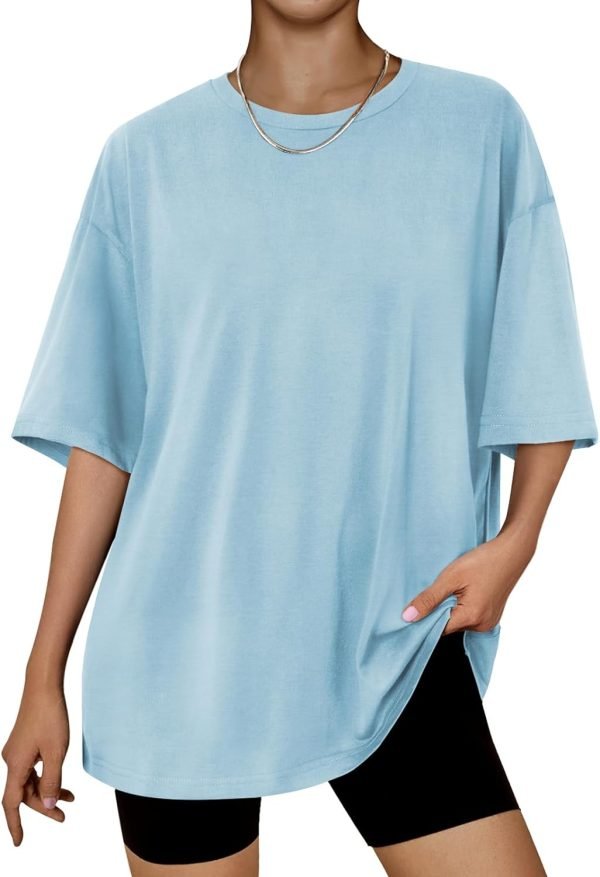 Trendy Queen Womens Fashion Workout T Shirts Athletic Plus Size Tops Summer Trendy Clothes 2024 Short Saonta Spring Tee