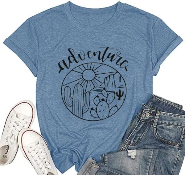 Women Mountain Adventure Workout Tanks Hiking Camping Graphic Athletic Saonta Funny Tee Tops