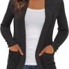 Women's Cardigans with Pockets Casual Lightweight Open Front Cardigan Sweaters for Women (S-2XL)