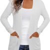 Women's Cardigans with Pockets Casual Lightweight Open Front Cardigan Sweaters for Women (S-2XL)