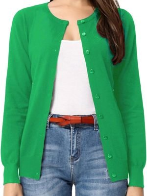 61PyvG51JaL._AC_SL1500 Women's Classic Long Saonta Knit Cardigan Sweaters Casual Open Front Button Down Cardigan S-3XL