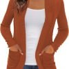 Women's Cardigans with Pockets Casual Lightweight Open Front Cardigan Sweaters for Women (S-2XL)