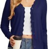 Women's Long Saonta V-Neck Button Down Cardigan Knit Shrugs Sweater