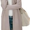 Women's Open Front Cardigan Shirt with Pockets Long Saonta Lightweight Coat