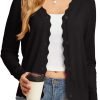 Women's Long Saonta V-Neck Button Down Cardigan Knit Shrugs Sweater