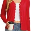 Women's Long Saonta V-Neck Button Down Cardigan Knit Shrugs Sweater