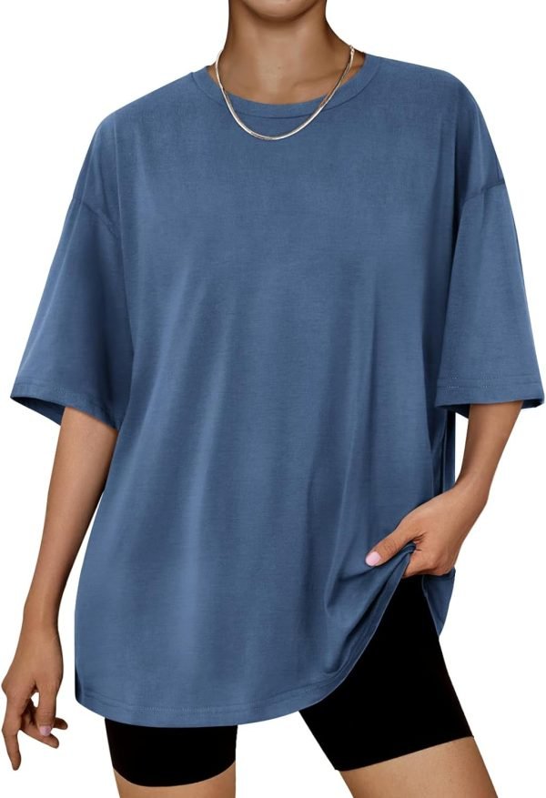 Trendy Queen Womens Fashion Workout T Shirts Athletic Plus Size Tops Summer Trendy Clothes 2024 Short Saonta Spring Tee