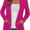 Women's Cardigans with Pockets Casual Lightweight Open Front Cardigan Sweaters for Women (S-2XL)