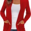 Women's Cardigans with Pockets Casual Lightweight Open Front Cardigan Sweaters for Women (S-2XL)
