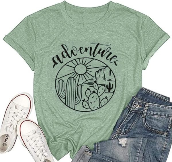 Women Mountain Adventure Workout Tanks Hiking Camping Graphic Athletic Saonta Funny Tee Tops