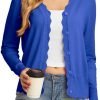 Women's Long Saonta V-Neck Button Down Cardigan Knit Shrugs Sweater
