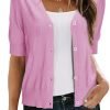 Womens Cardigans Summer 2024 Cropped Lightweight Short Saonta Bolero Shrugs Sweater Cozy Clouds