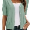 Womens Cardigans Summer 2024 Cropped Lightweight Short Saonta Bolero Shrugs Sweater Cozy Clouds