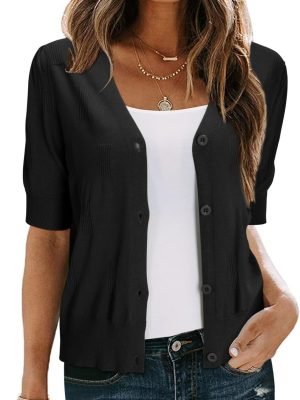 61n5KBax7gL._AC_SL1500 Womens Cardigans Summer 2024 Cropped Lightweight Short Saonta Bolero Shrugs Sweater Cozy Clouds