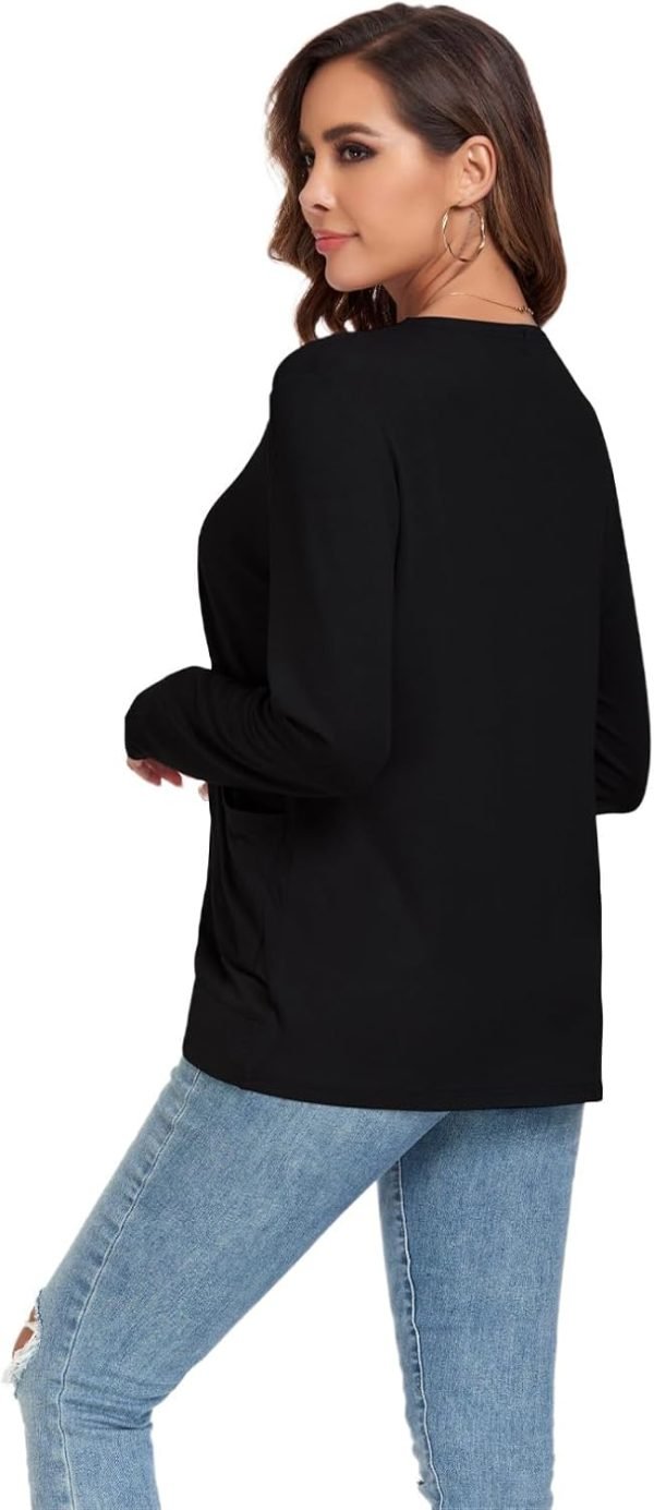 Women's Lightweight Cardigan with Pockets Long Saonta Open Front Cardigan for Women