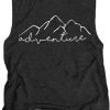 Women Mountain Adventure Workout Tanks Hiking Camping Graphic Athletic Saonta Funny Tee Tops