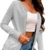 61t6xZfV2TS._AC_SL1500 Women's Button Down Crew Neck Long Saonta Soft Knit Cardigan Sweaters
