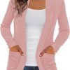 Women's Cardigans with Pockets Casual Lightweight Open Front Cardigan Sweaters for Women (S-2XL)