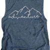 Women Mountain Adventure Workout Tanks Hiking Camping Graphic Athletic Saonta Funny Tee Tops