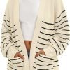 Womens Oversized Cardigans Soft Knit Cardigan Sweater with Pockets