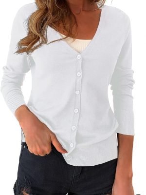710JOTwLAYS._AC_SL1500 Women's Button Down Crew Neck Long Saonta Soft Knit Cardigan Sweaters