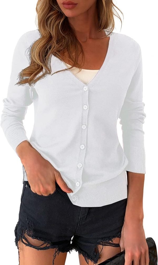 710JOTwLAYS._AC_SL1500 Women's Button Down Crew Neck Long Saonta Soft Knit Cardigan Sweaters