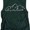 Women Mountain Adventure Workout Tanks Hiking Camping Graphic Athletic Saonta Funny Tee Tops