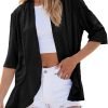 Lightweight Summer Cardigan for Women Spring Netted Knit Ruffle Half Saonta Kimono Cover Ups