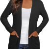 Women's Cardigans with Pockets Casual Lightweight Open Front Cardigan Sweaters for Women (S-2XL)