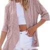 Lightweight Summer Cardigan for Women Spring Netted Knit Ruffle Half Saonta Kimono Cover Ups