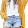 Lightweight Summer Cardigan for Women Spring Netted Crochet Knit Cardigans Sweaters