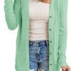 Women's Open Front Lightweight Cardigan Long Saonta Button Down Loose Outwear