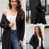 Women's Open Front Cardigan Shirt with Pockets Long Saonta Lightweight Coat