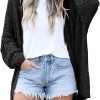Lightweight Summer Cardigan for Women Spring Netted Crochet Knit Cardigans Sweaters