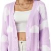Women's Button Down V Neck Long Saonta Cloud Open Front Knit Cardigan Sweater
